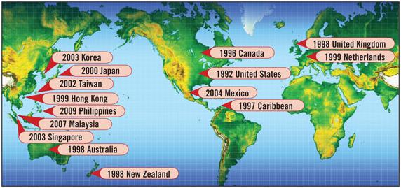 countries of world map. Supplements in the World.