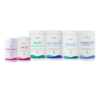 ยูซานาชุดชุดซูเปอร์ ไฟว์ แพ็ค CellSentials, Biomega, Magnecal D, Proflavanol 30, CoQ 30